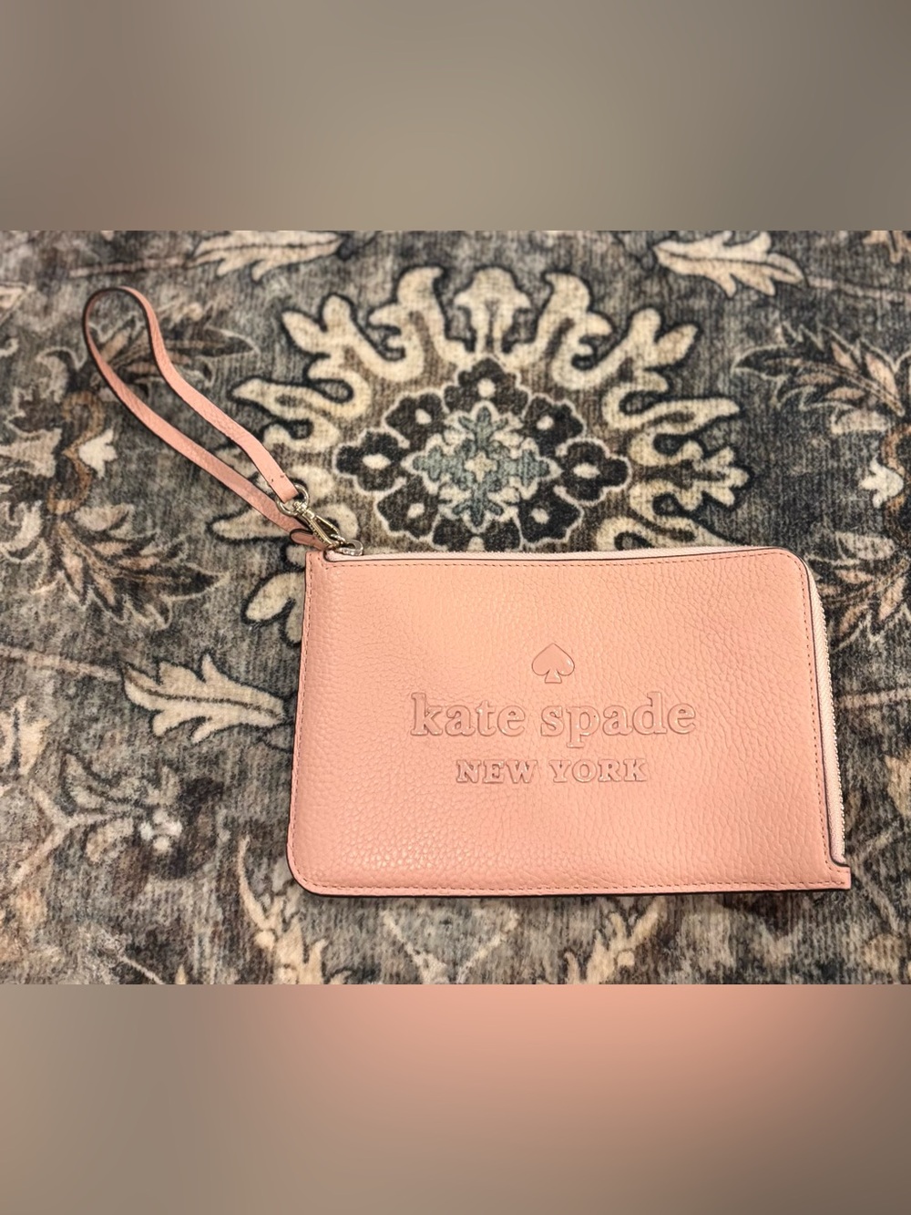 Kate Spade Sienne Light Pink Pebbled Leather Wristlet